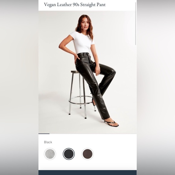 Abercrombie leather pants - Picture 2 of 3